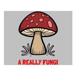 Pobarvana pobarvanka - A REALLY FUNGI Coloring Page and Coloring Page of a Mushroom