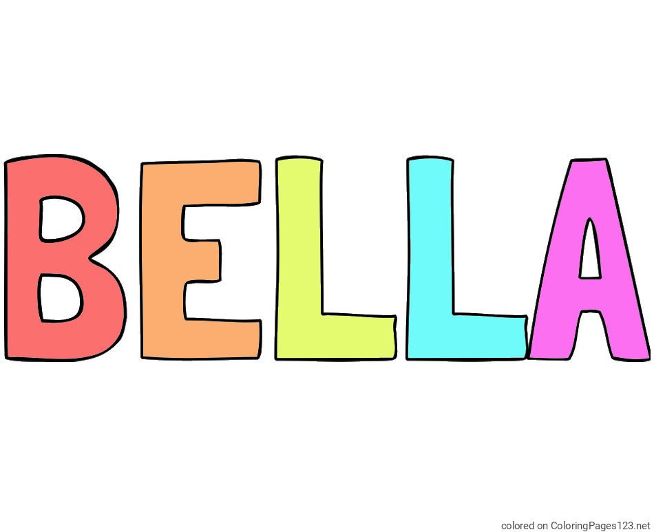 Colored coloring page - BELLA Coloring Page