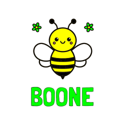 COLORED COLORING - BOONE Coloring Page and Children's Bee Coloring Page