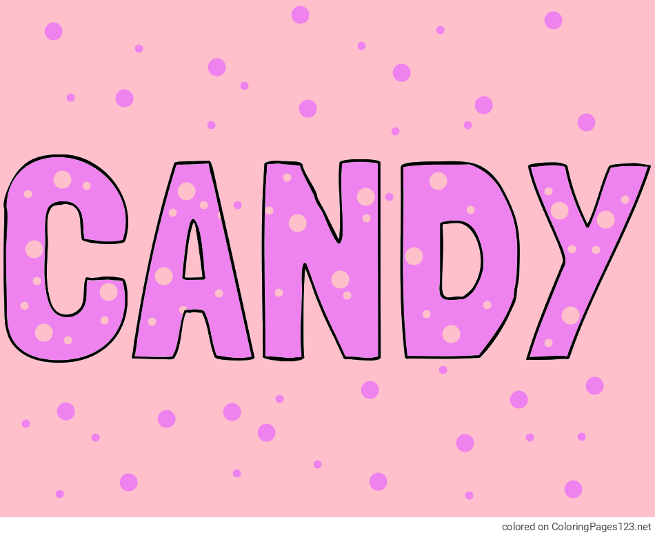 Colored coloring page - CANDY Coloring Page