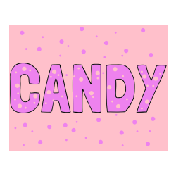 COLORED COLORING - CANDY Coloring Page