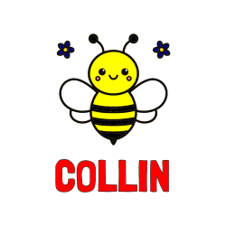 COLORED COLORING - COLLIN Coloring Page and Children's Bee Coloring Page