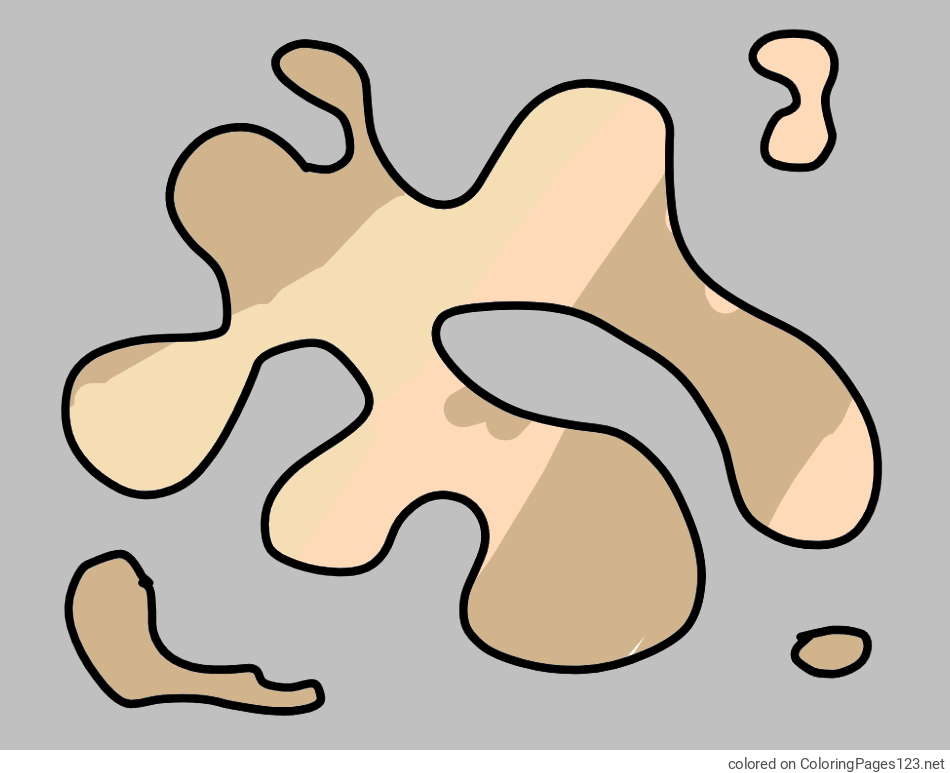 Colored coloring page - Coloring Page of a Stain 😁
