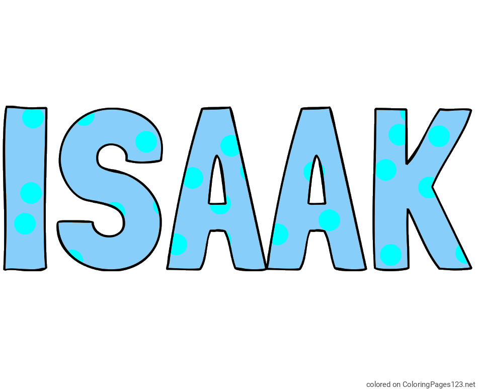 Colored coloring page - ISAAK Coloring Page