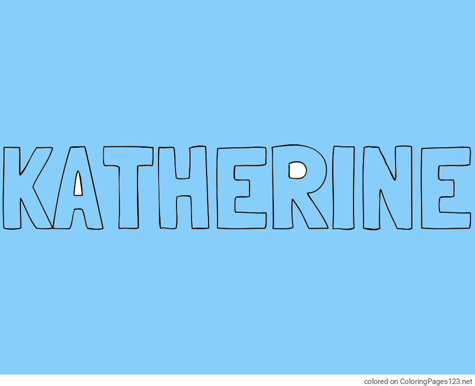 Colored coloring page - KATHERINE Coloring Page