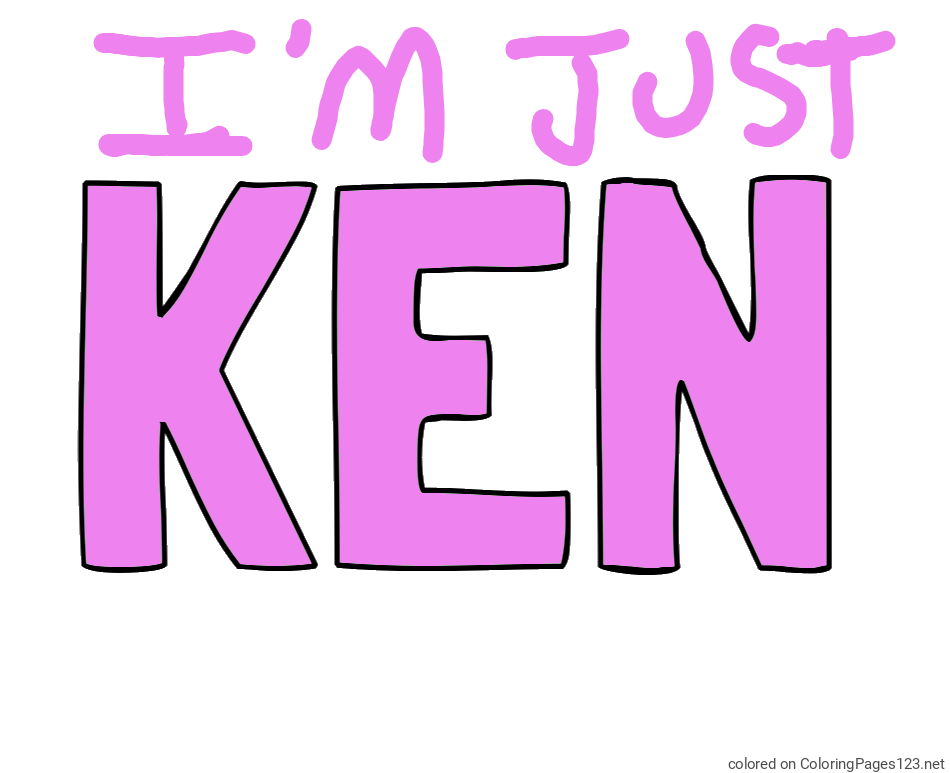 Colored coloring page - KEN Coloring Page