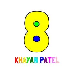 COLORED COLORING - KHAYAN PATEL Coloring Page and Coloring Page of Number Eight (8)