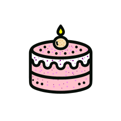 Pobarvana pobarvanka - Small Children’s Cake Coloring Page