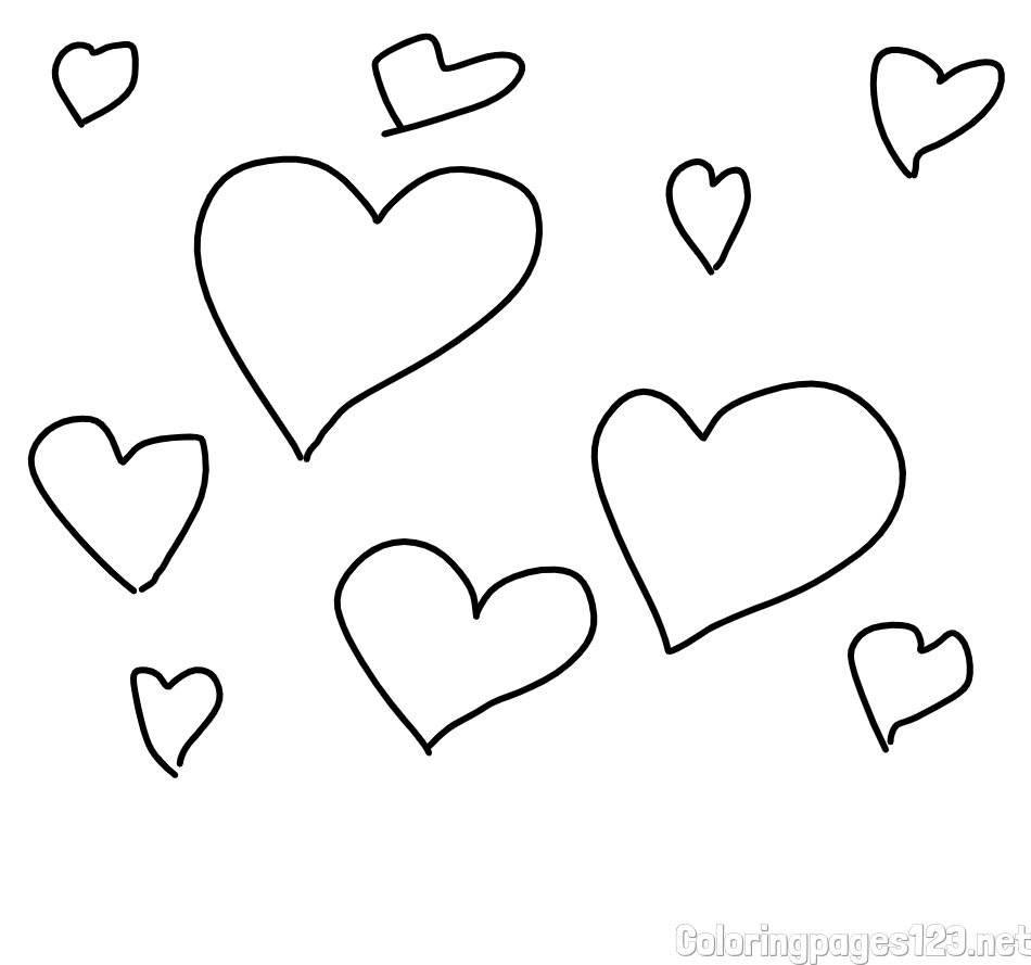 Coloring page of hearts 😍