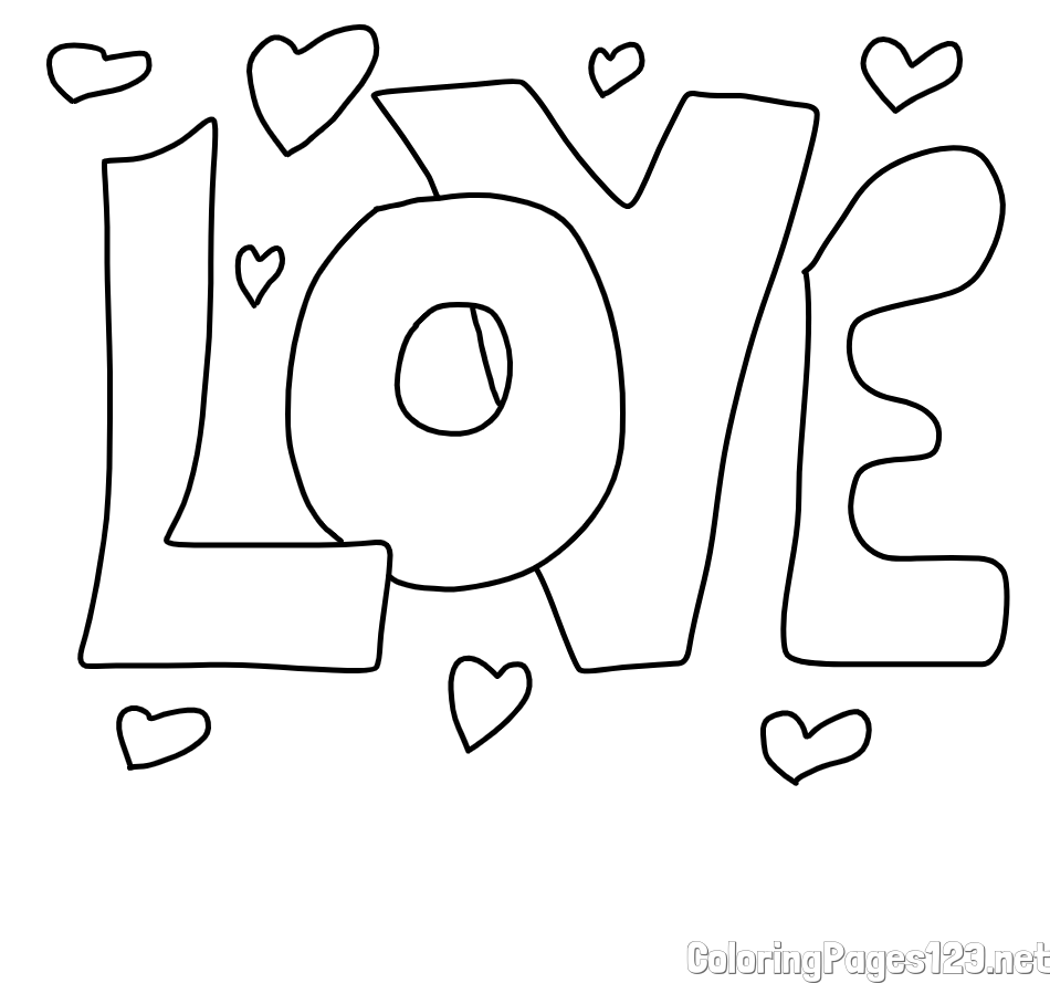 Coloring Page of LOVE ❤❤😍