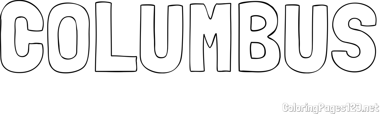 COLUMBUS Coloring Page