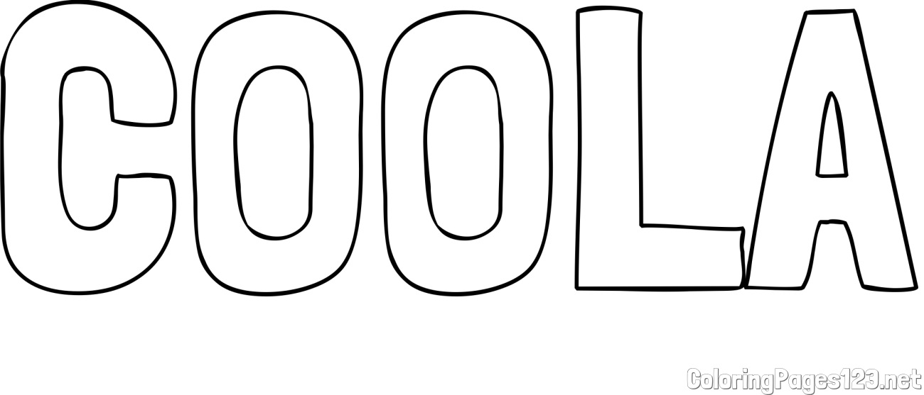 COOLA Coloring Page