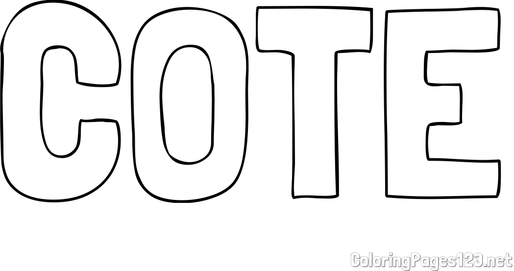 COTE Coloring Page