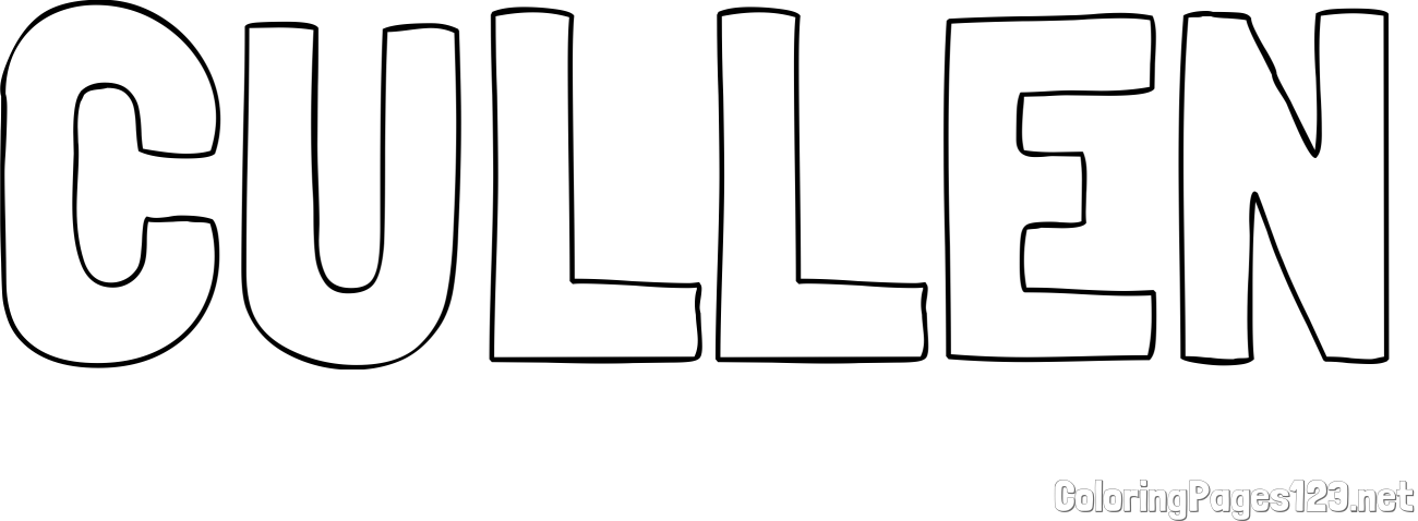 CULLEN Coloring Page