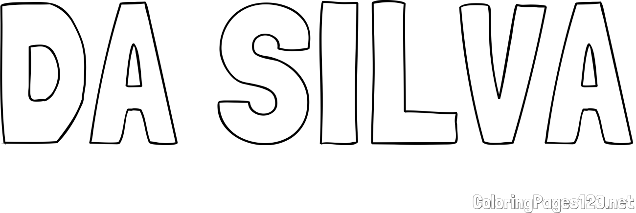 DA SILVA Coloring Page