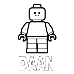 Online Created Coloring Page - DAAN Coloring Page and Easy LEGO Character Coloring Page