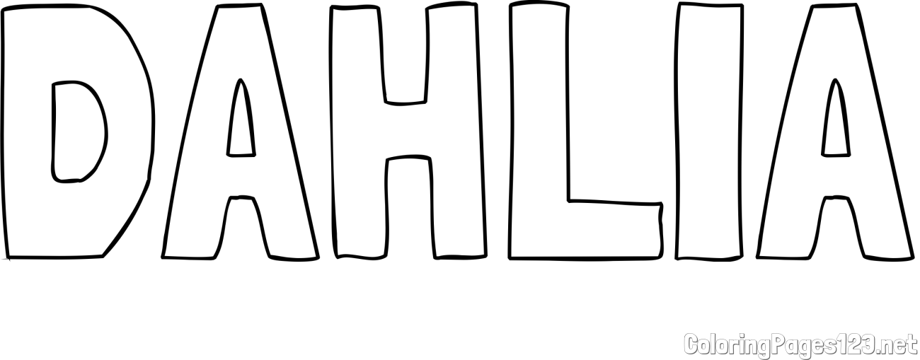 DAHLIA Coloring Page