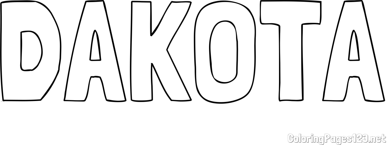 DAKOTA Coloring Page