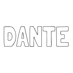 Online Created Coloring Page - DANTE Coloring Page