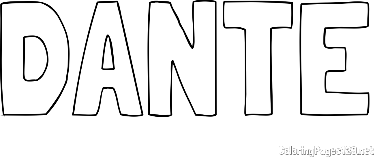 DANTE Coloring Page