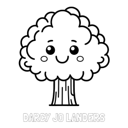 Online Created Coloring Page - DARCY JO LANDERS Coloring Page alongside Cute Smiling Tree Coloring Page