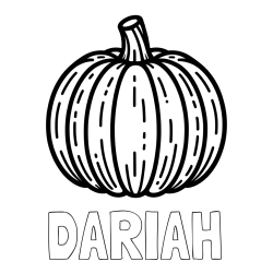 Online Created Coloring Page - DARIAH Coloring Page and Easy Pumpkin Coloring