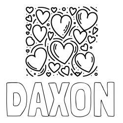 DAXON Coloring Page alongside Free Printable Coloring Page of Hearts