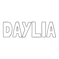 Online Created Coloring Page - DAYLIA Coloring Page