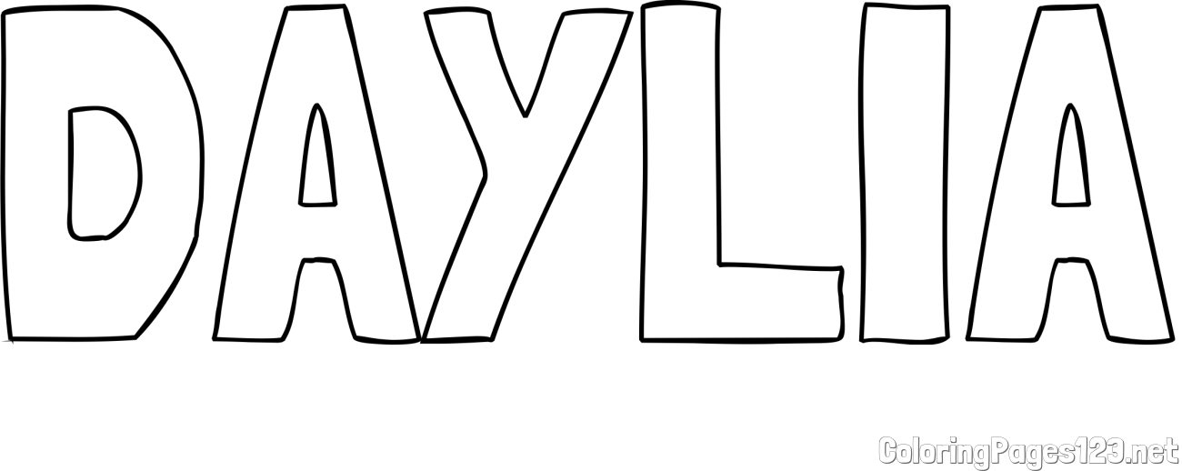 DAYLIA Coloring Page