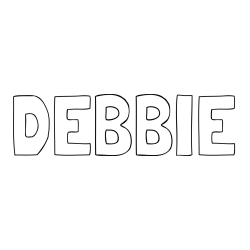 Online Created Coloring Page - DEBBIE Coloring Page