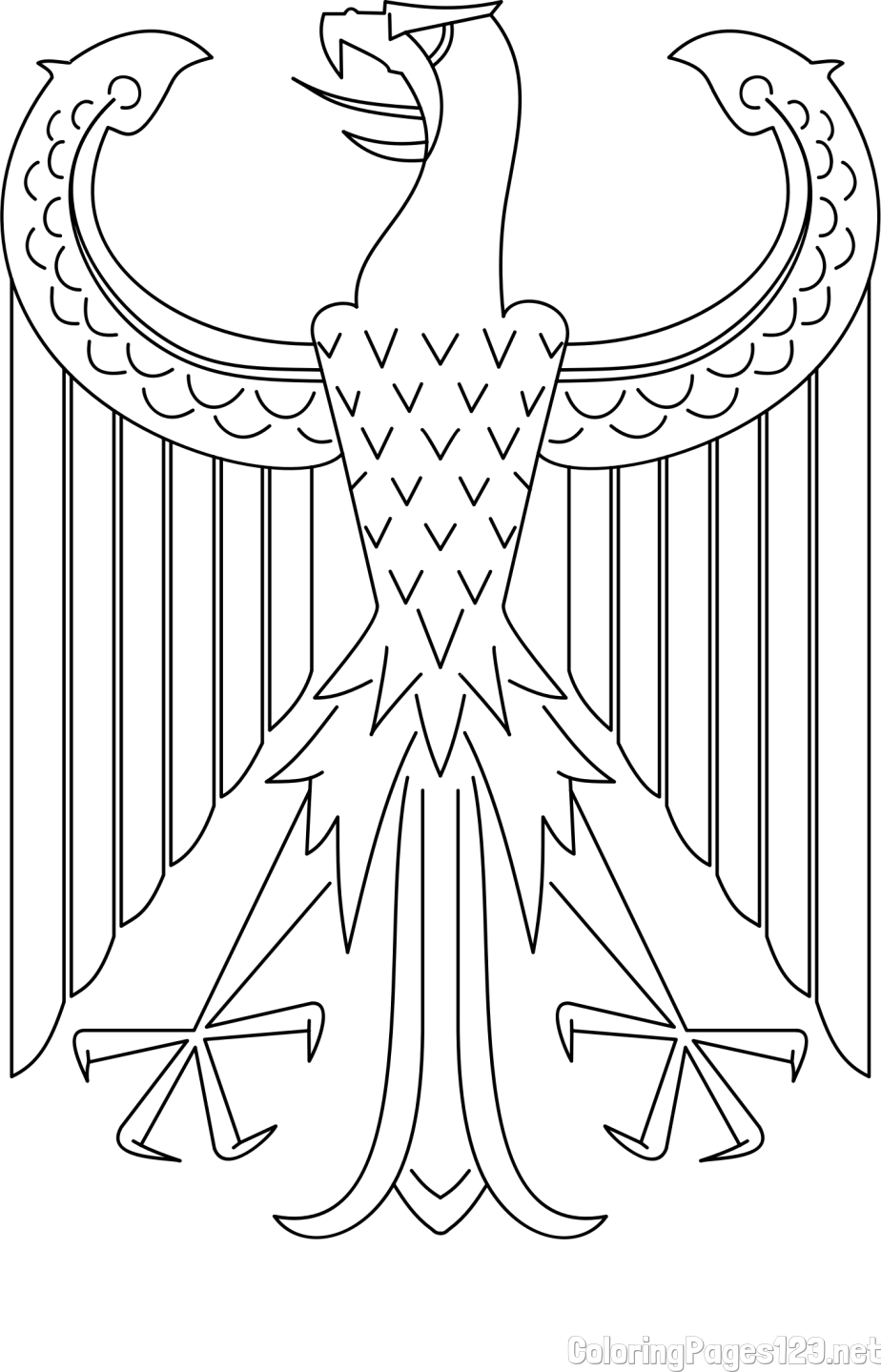 Decorative Eagle Coloring Page