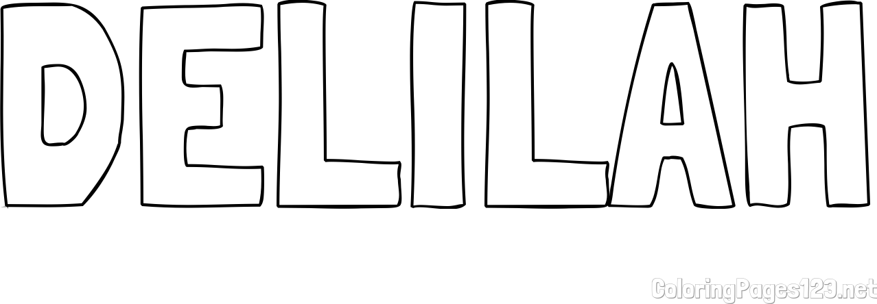 DELILAH Coloring Page