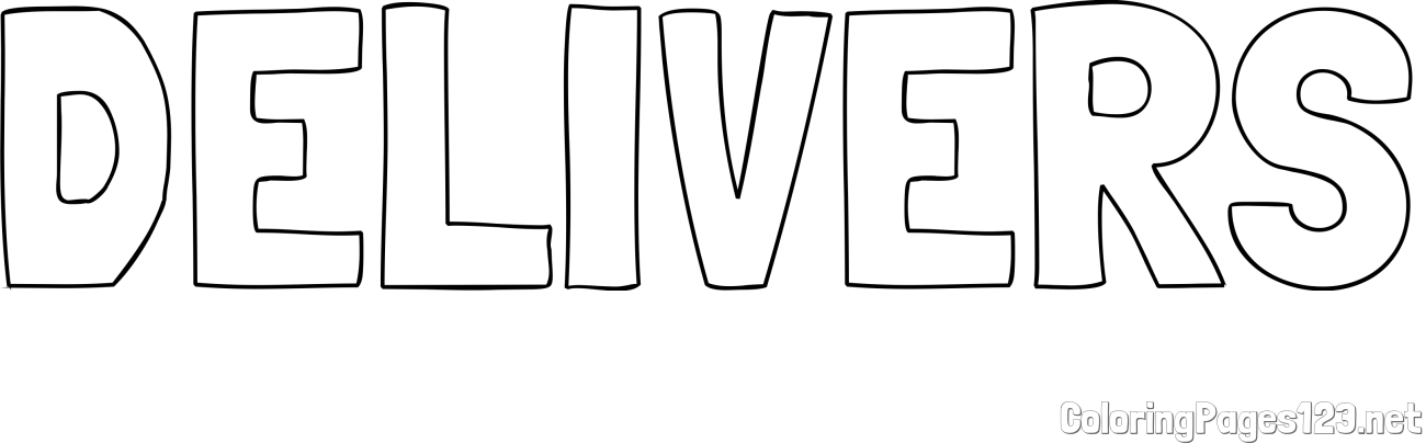 DELIVERS Coloring Page