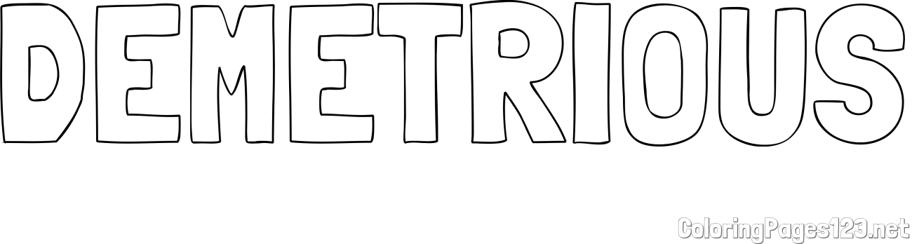 DEMETRIOUS Coloring Page