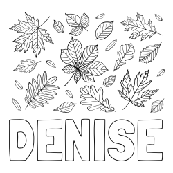 Online Created Coloring Page - DENISE Coloring Page and Autumn Leaves Coloring Page