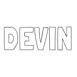 Online Created Coloring Page - DEVIN Coloring Page