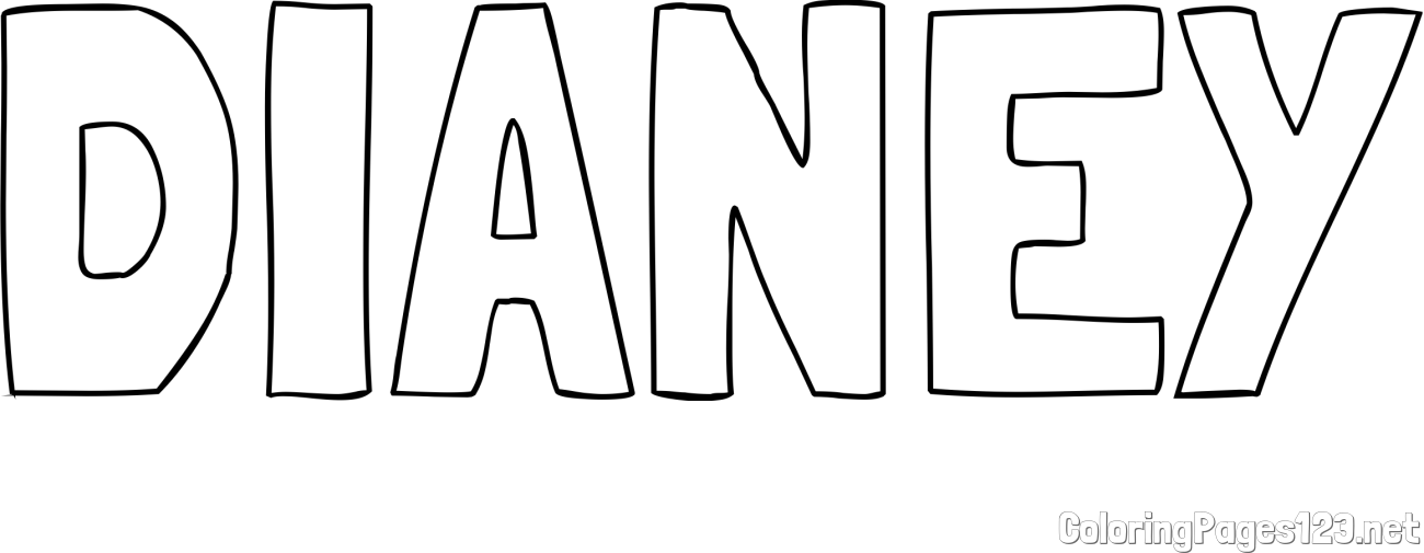 DIANEY Coloring Page