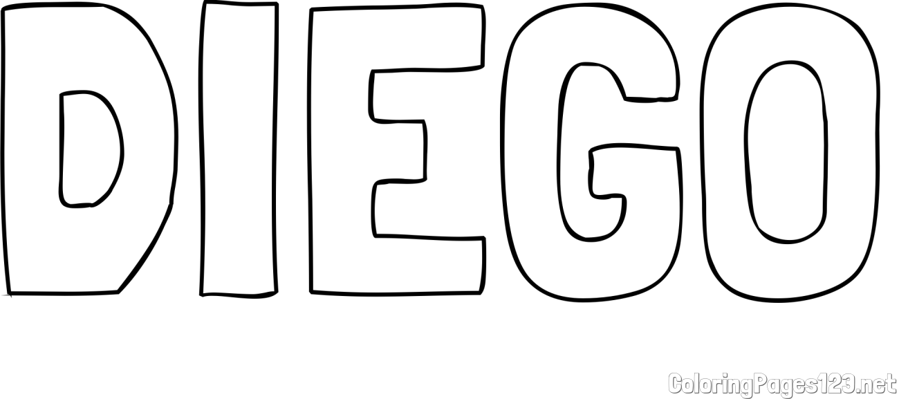 DIEGO Coloring Page