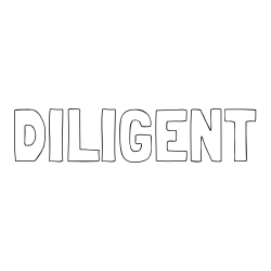 Online Created Coloring Page - DILIGENT Coloring Page