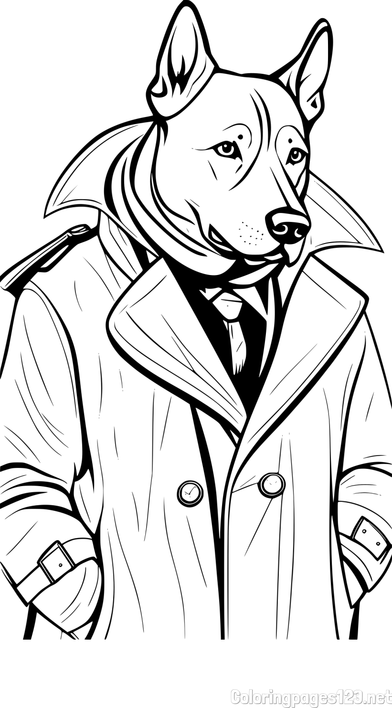 Coloring page of Detective Dog
