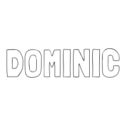 Online Created Coloring Page - DOMINIC Coloring Page