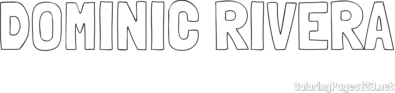 DOMINIC RIVERA Coloring Page