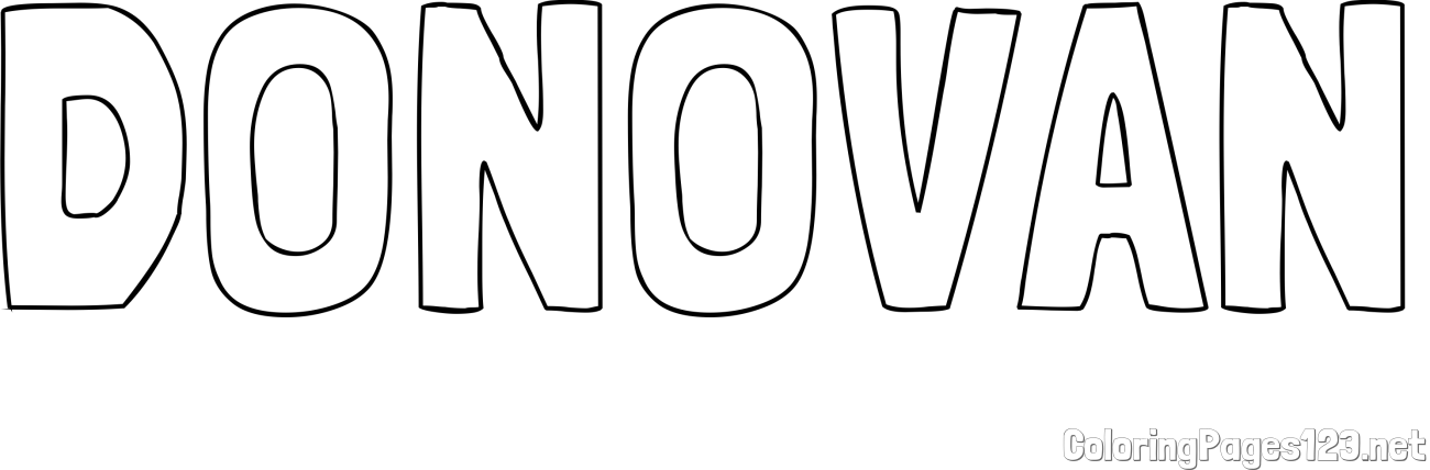 DONOVAN Coloring Page