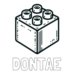 Online Created Coloring Page - DONTAE Coloring Page and LEGO Brick Coloring Page