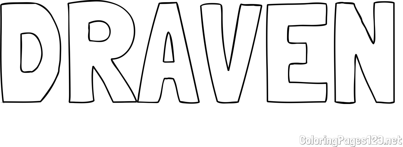DRAVEN Coloring Page