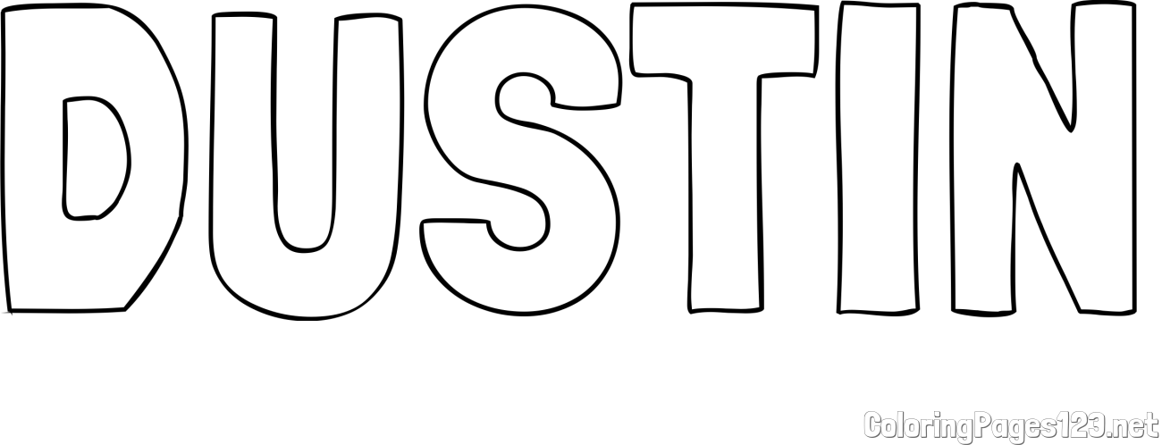 DUSTIN Coloring Page