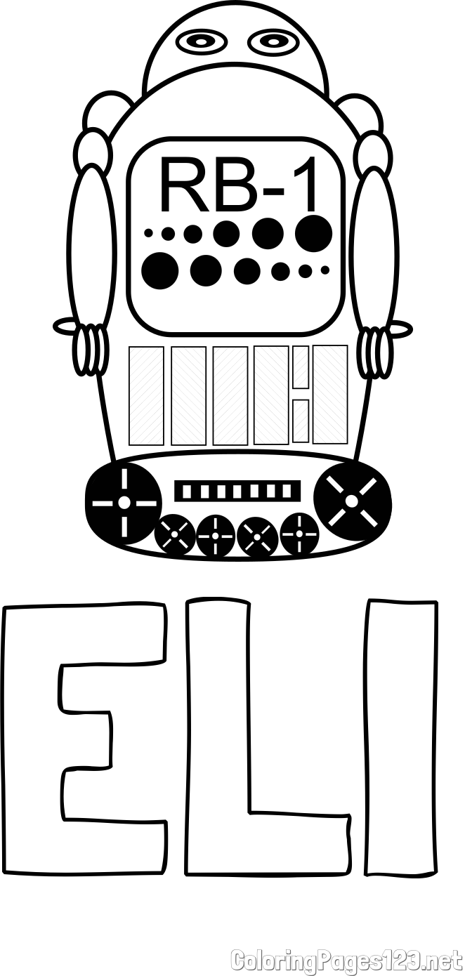 ELI Coloring Page and Robot RB-1 Coloring Page