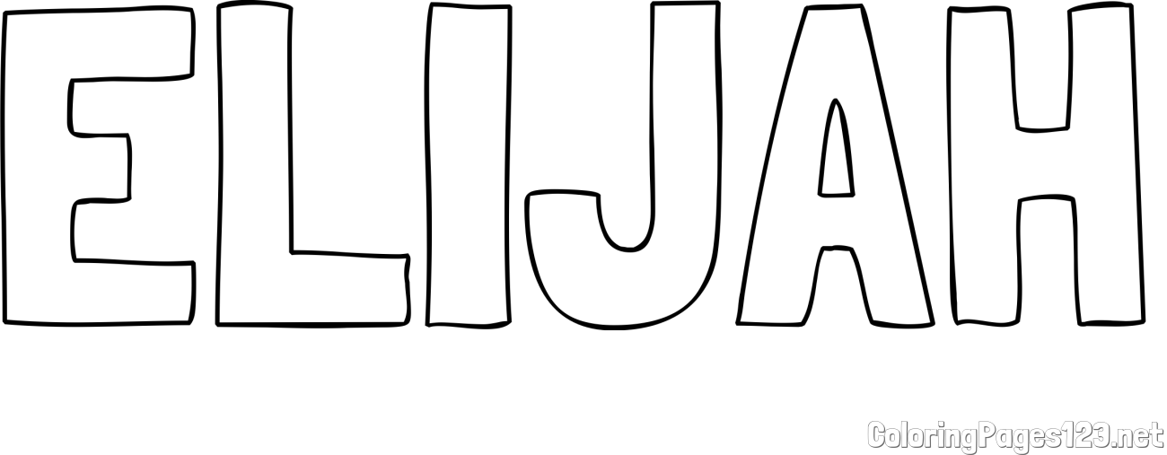 ELIJAH Coloring Page
