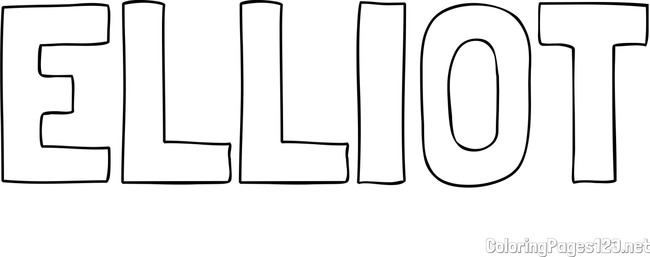 ELLIOT Coloring Page