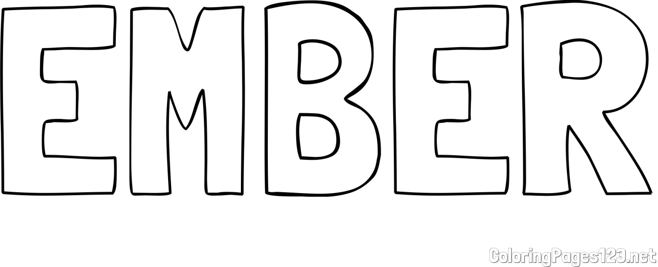 EMBER Coloring Page